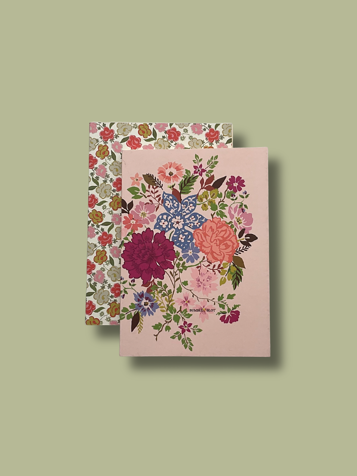 Hand Tied Bouquet & Gypsy Floral A6 Notebook Set - Peach & Stone
