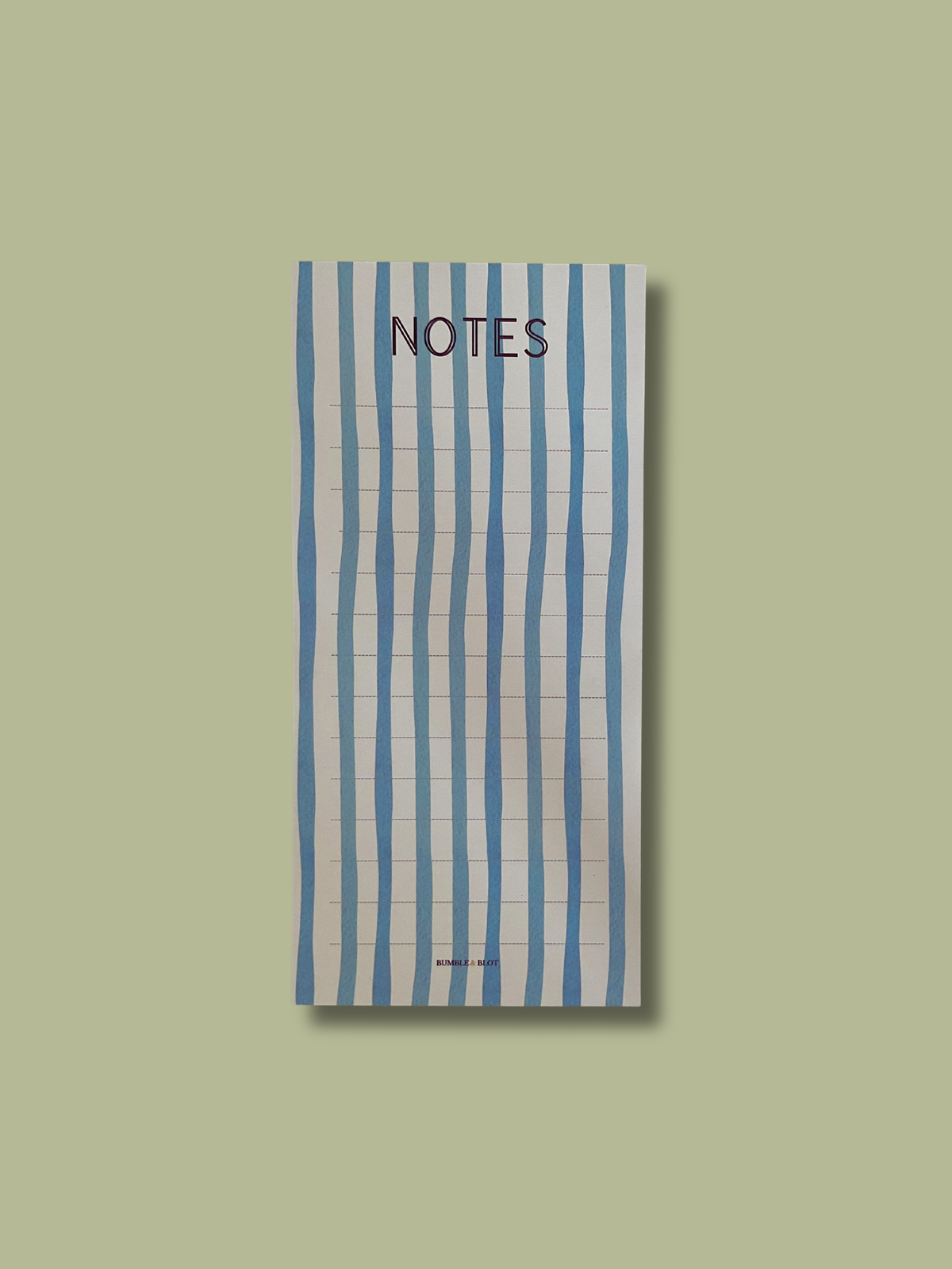 Kitchen Wavy Stripe Notepad - Blue
