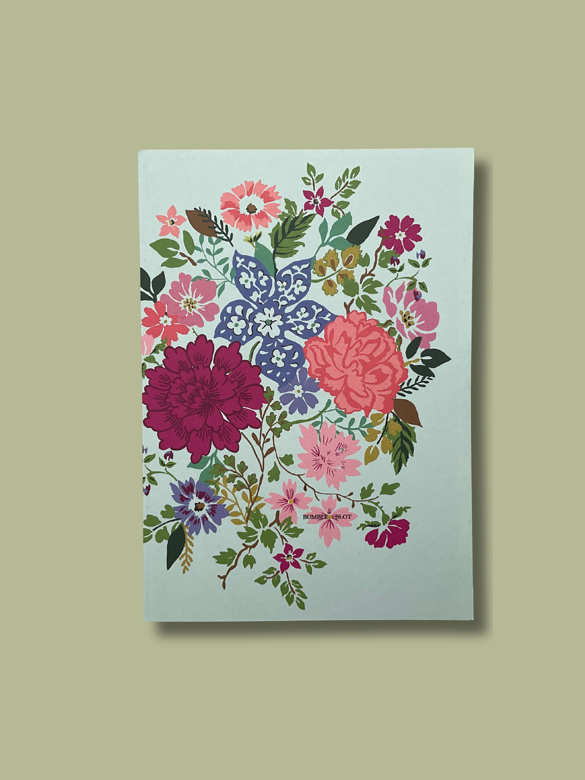 Hand Tied Bouquet A5 Notebook - Aqua