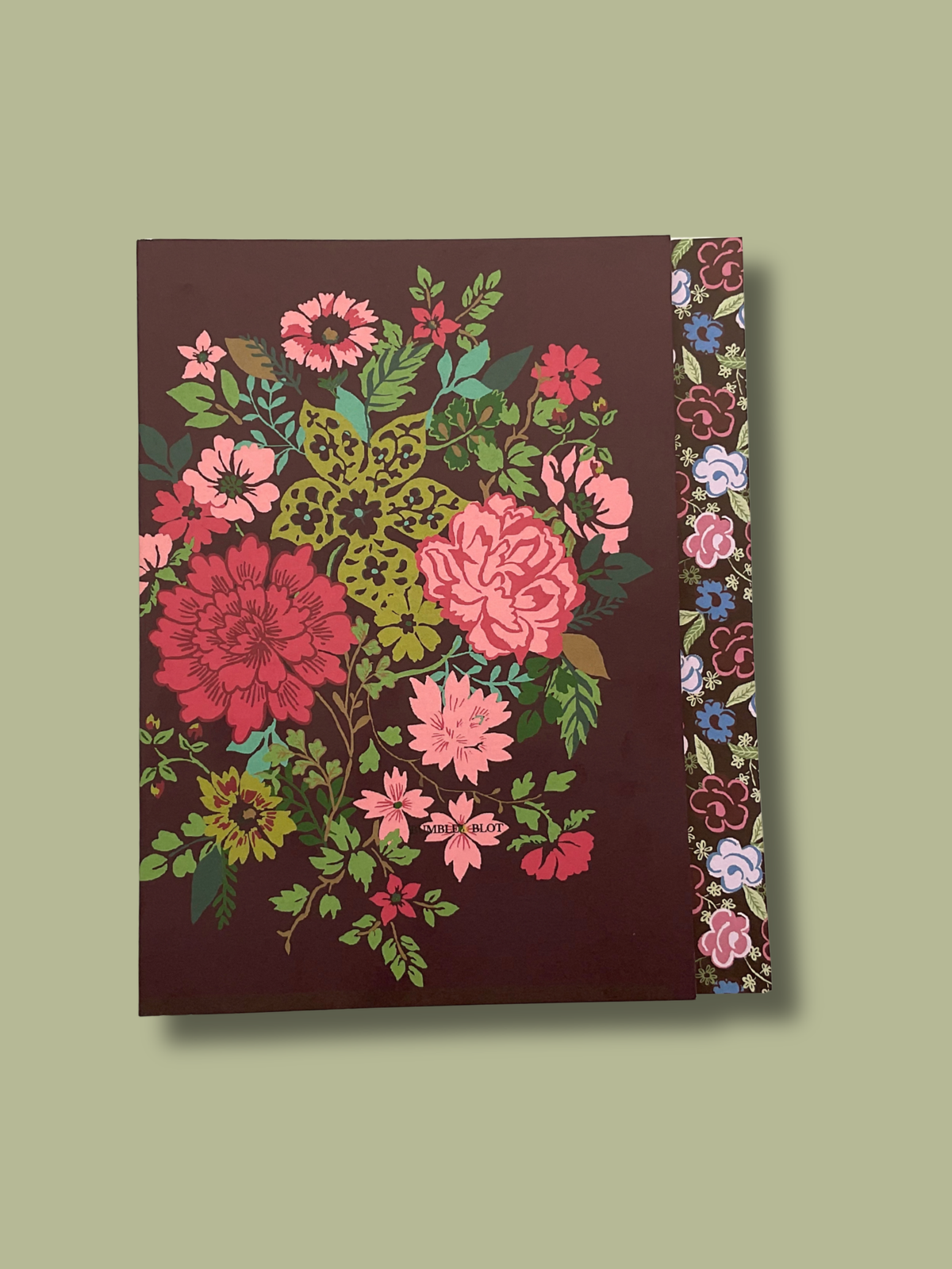 Hand Tied Bouquet & Gypsy Floral A5 Notebook Set - Beaujolais & Chocolate