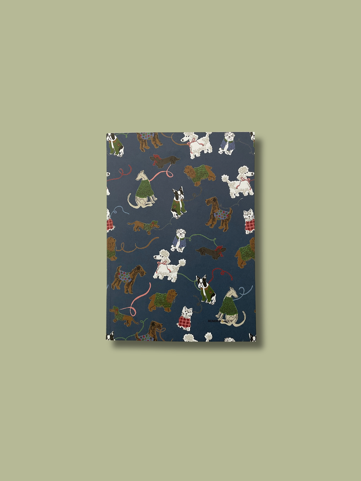 Dog Walks A6 Notebook - Navy