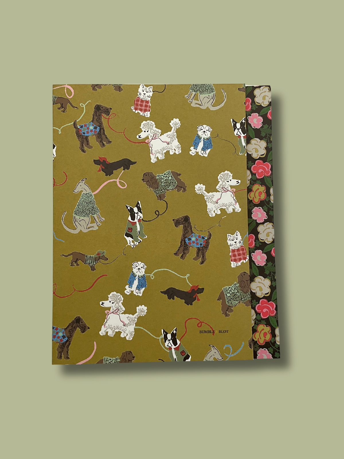 Dog Walks & Gypsy Floral A5 Notebook Set - Burnished Gold & Black