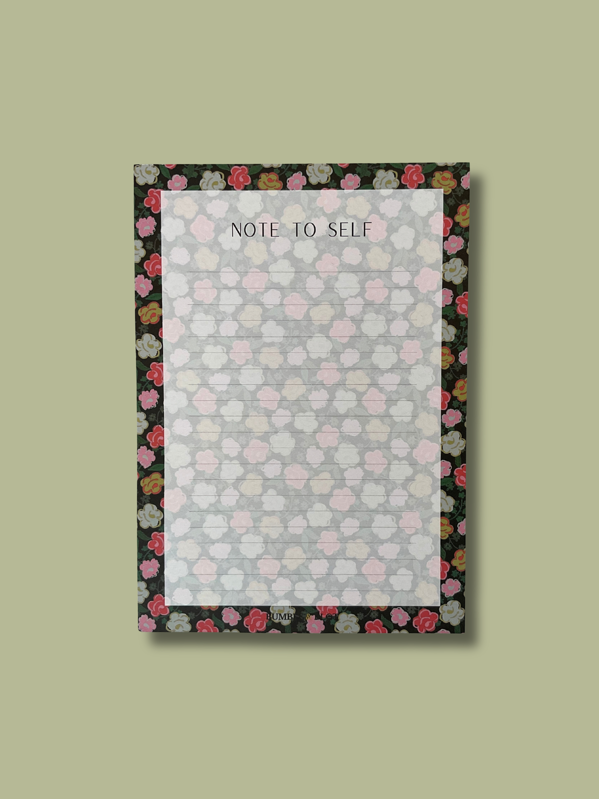 Checklist Gypsy Floral Notepad - Black
