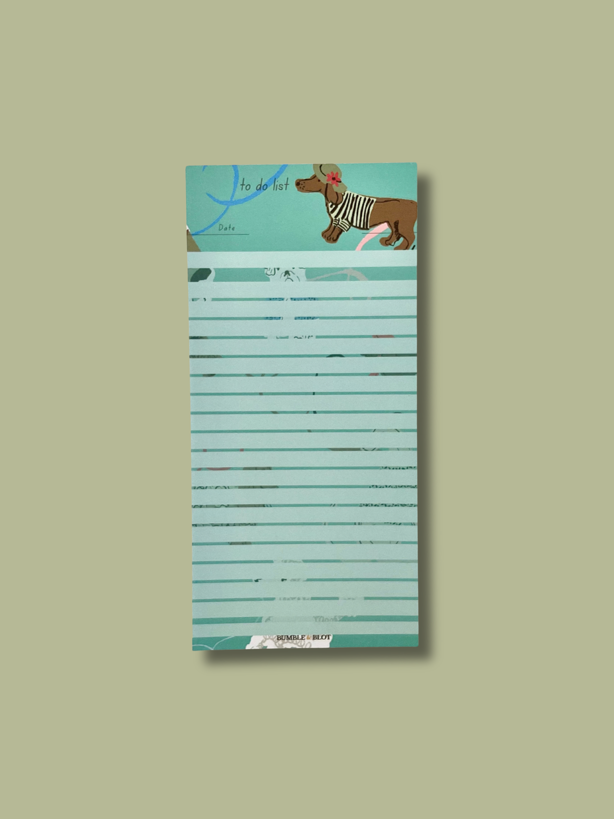 Kitchen Dog Walks Notepad - Turquoise