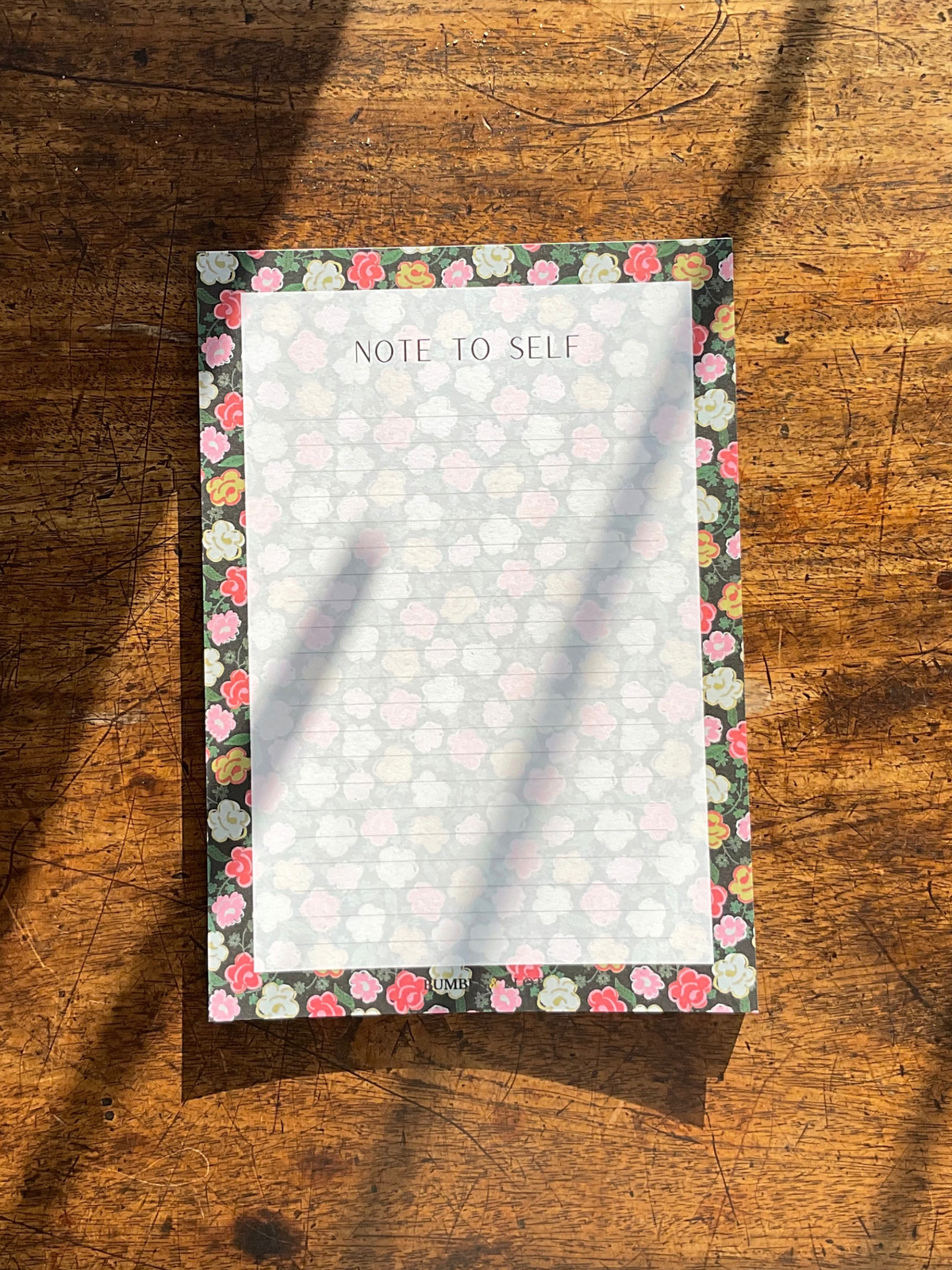 Checklist Gypsy Floral Notepad - Black