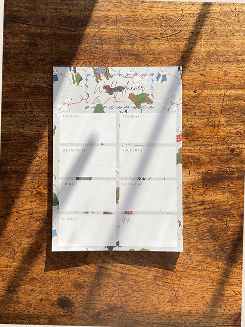 Checklist Dog Walks Notepad - Stone