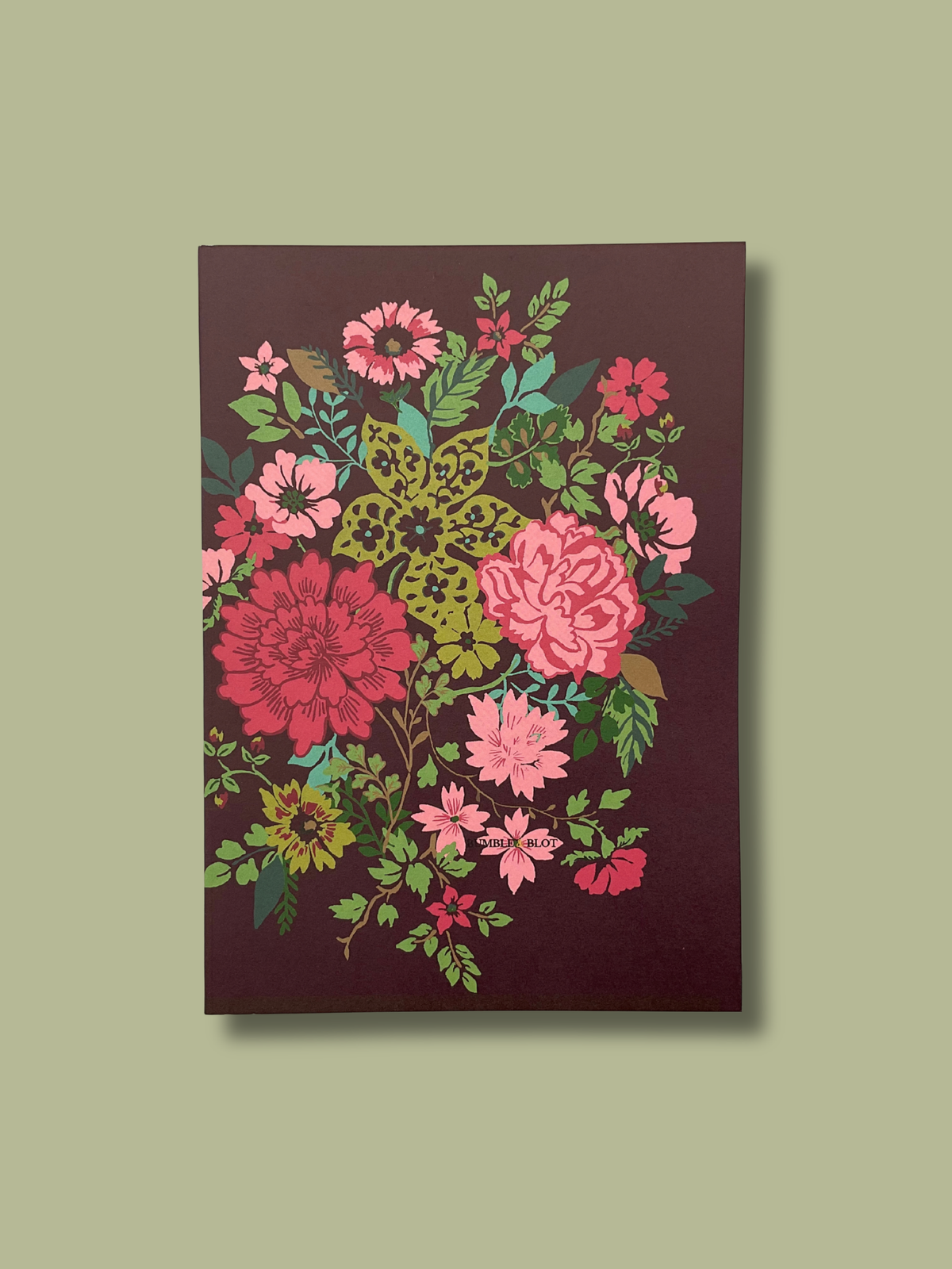 Hand Tied Bouquet & Gypsy Floral A5 Notebook Set - Beaujolais & Chocolate