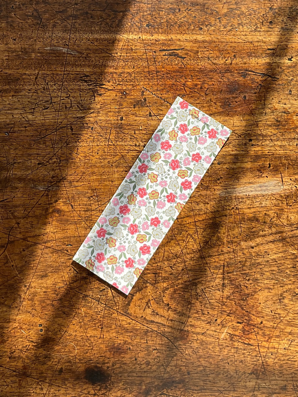 Gypsy Floral Bookmark - Stone