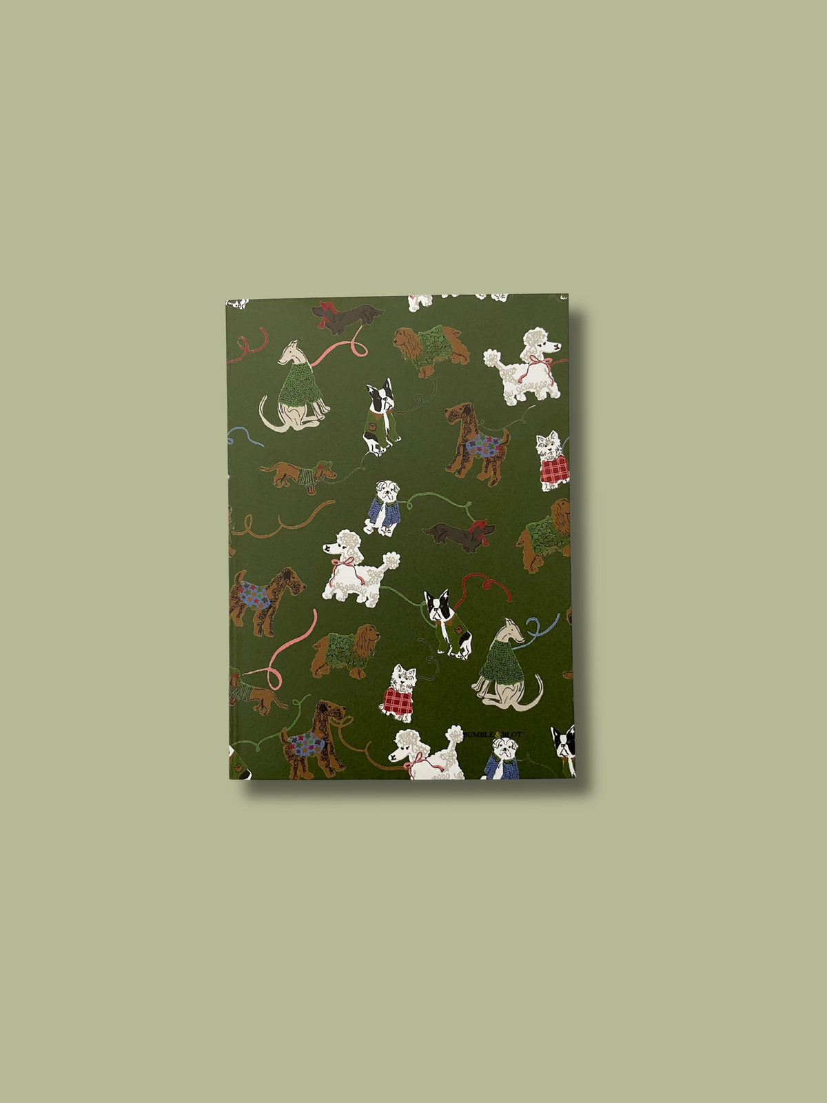 Dog Walks & Dot Dash Trellis A6 Notebook Set - Green