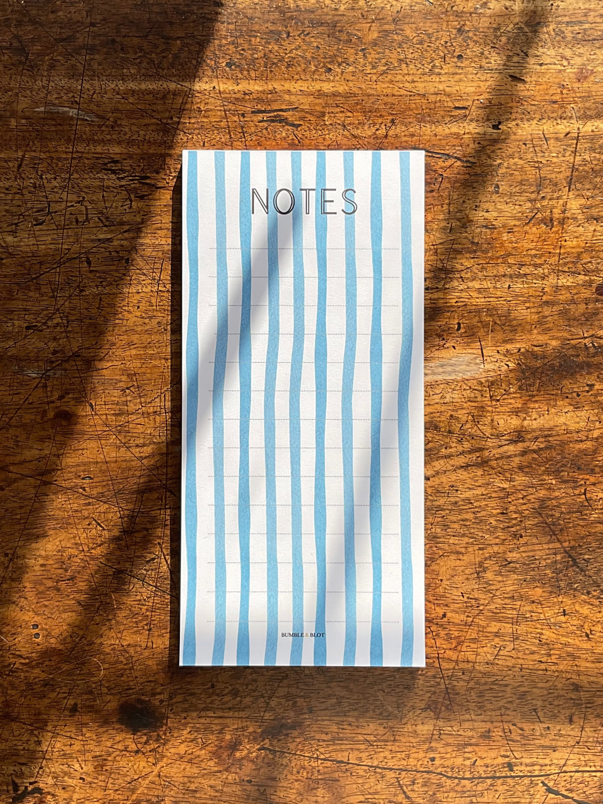 Kitchen Wavy Stripe Notepad - Blue