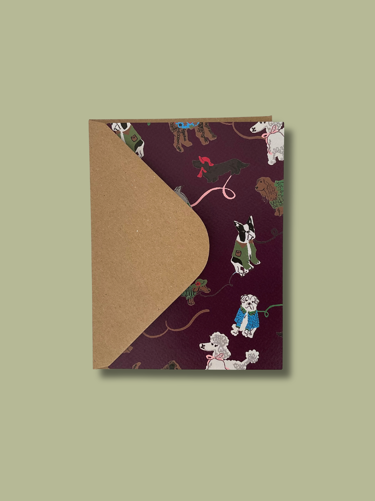 Dog Walks Card - Beaujolais