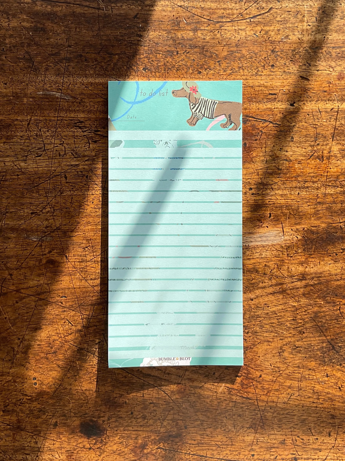 Kitchen Dog Walks Notepad - Turquoise