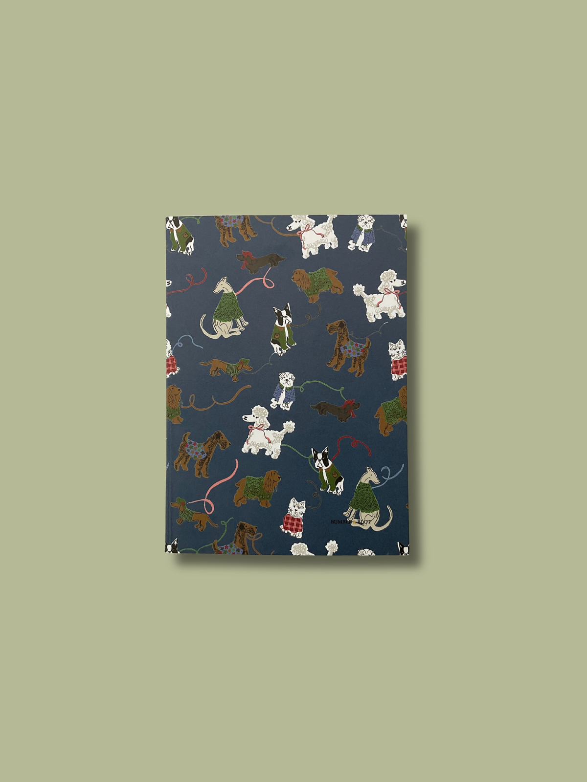 Dog Walks & Gypsy Floral A6 Notebook Set - Navy & Chocolate