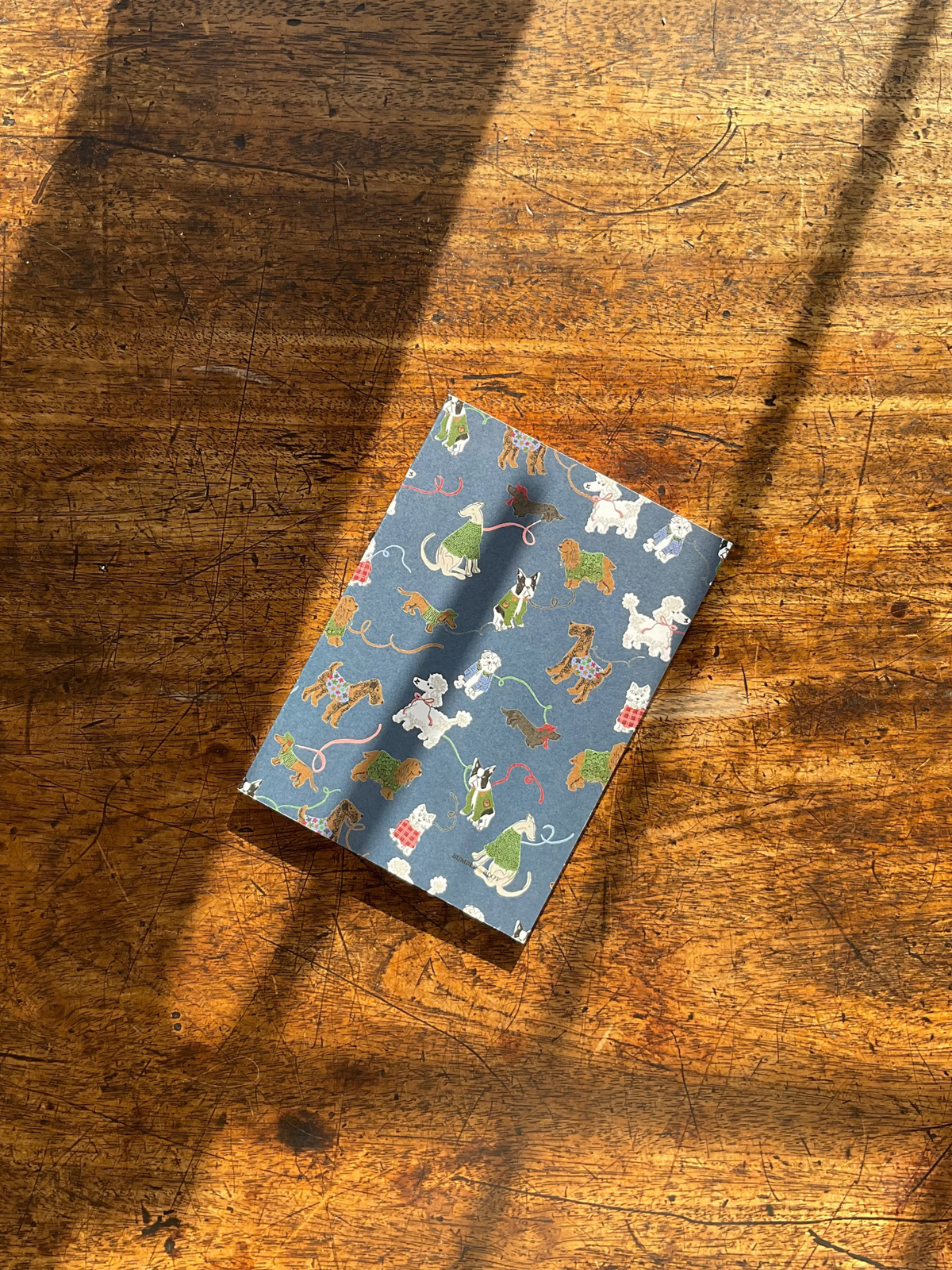 Dog Walks A6 Notebook - Navy