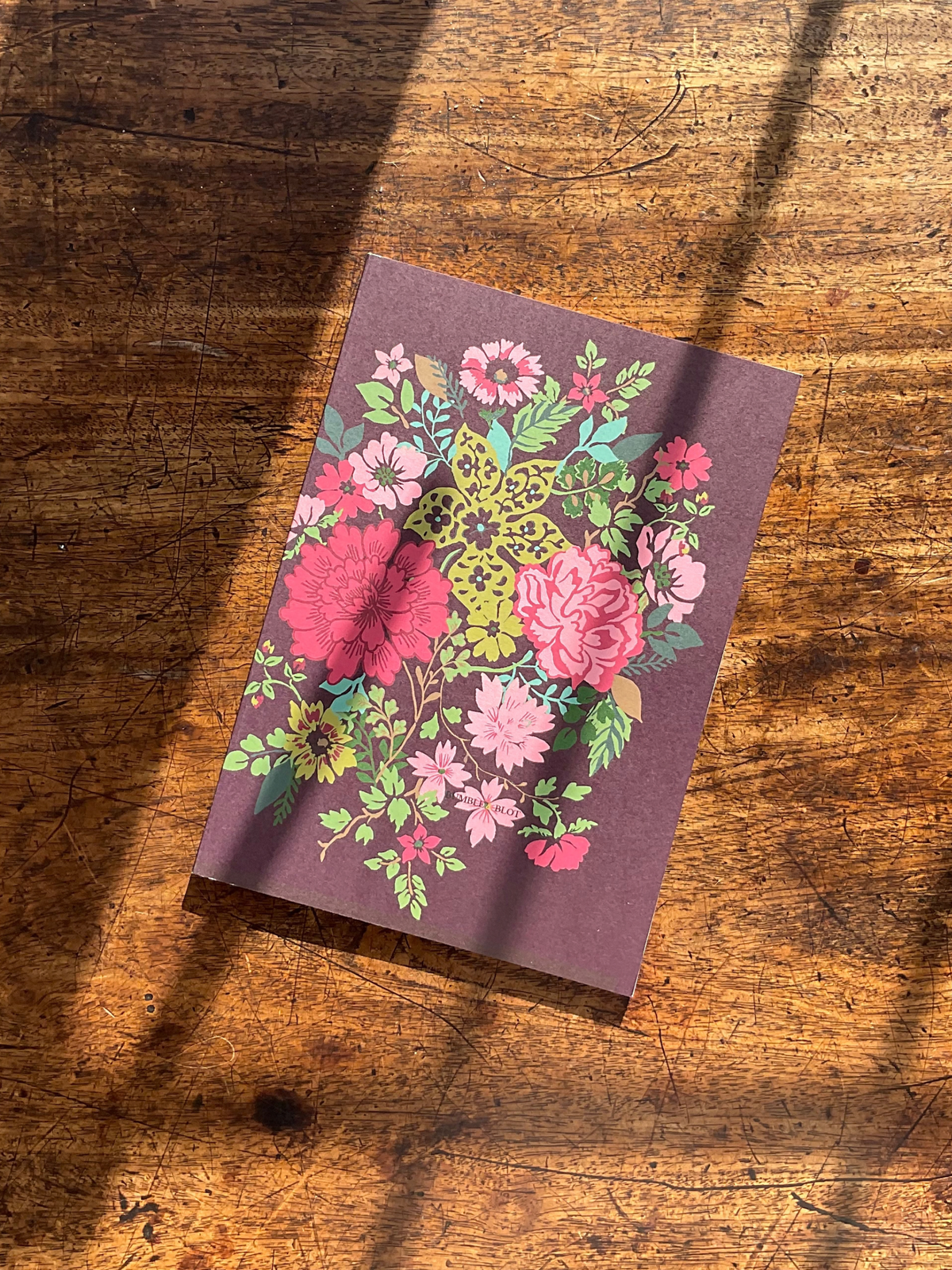 Hand Tied Bouquet A5 Notebook - Beaujolais