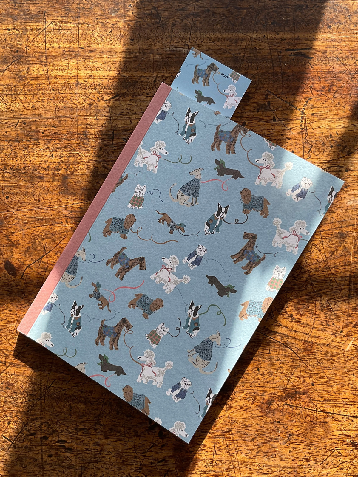 Dog Walks Bookmark - Pale Blue