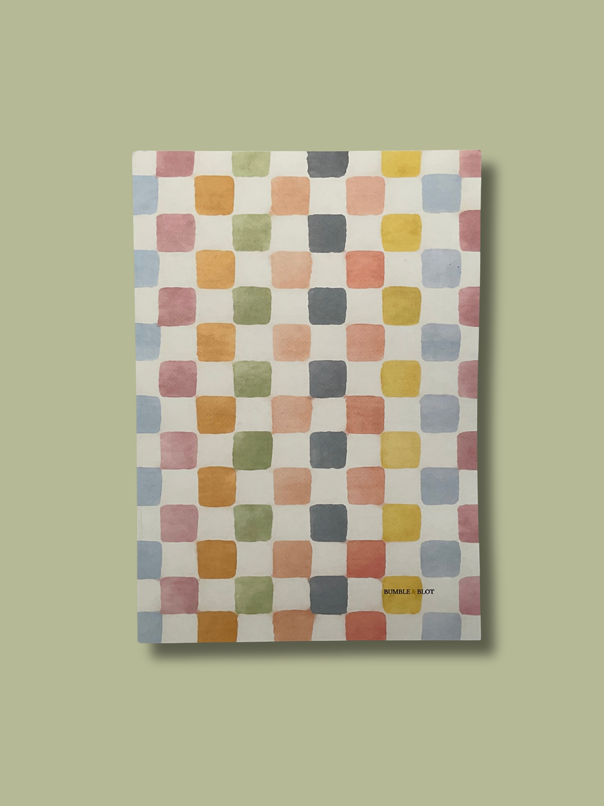 Dog Walks & Checker Board A5 Notebook Set - Mid Blue & Multi